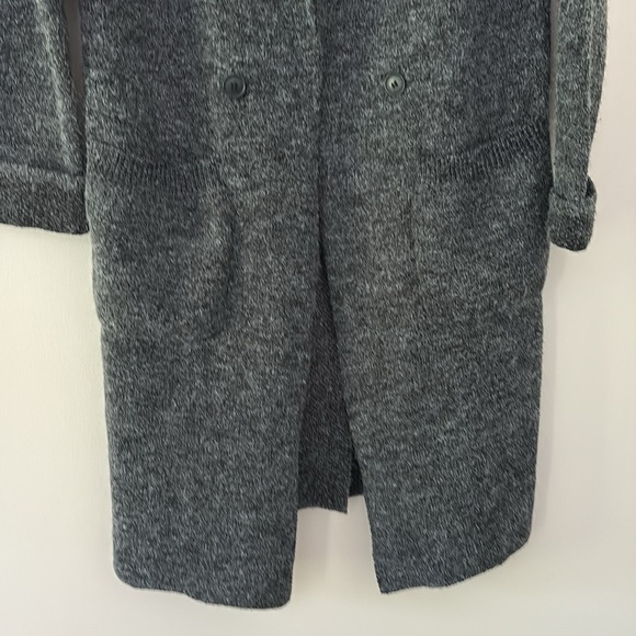 Lulus Cuddle Club Black Marled Long Sleeve Coatigan Open Front Size M - Picture 7 of 12